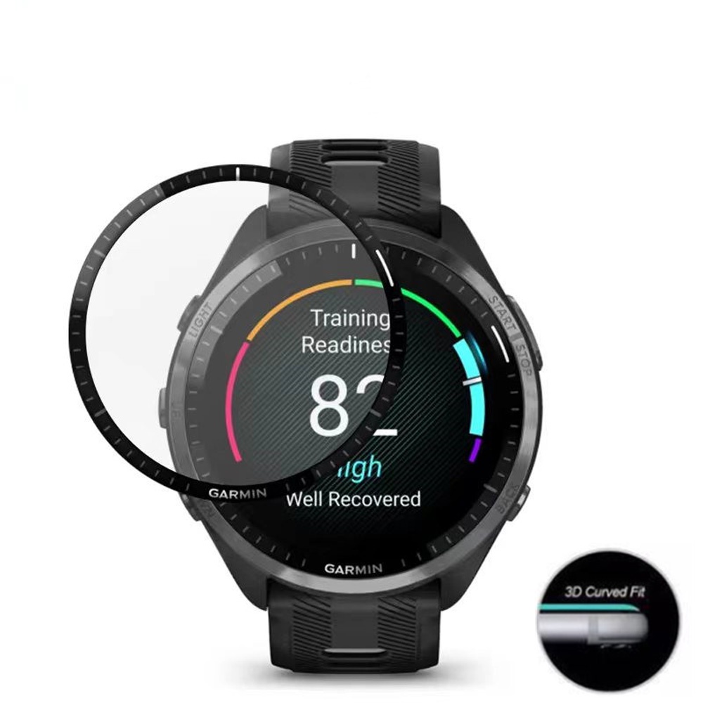 Miếng Dán Màn Hình Viền Cong 3D Siêu Mỏng Cho Garmin Forerunner 965 Kính