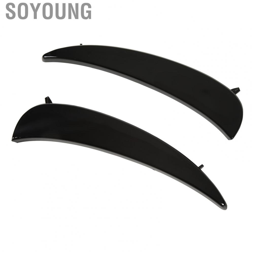 Soyoung Fog Grille Air Vent Canard  Front Bumper Trim 213 885 6406 Scratch Resistant for E‑Class W213 C238 AMG Line Facelift
