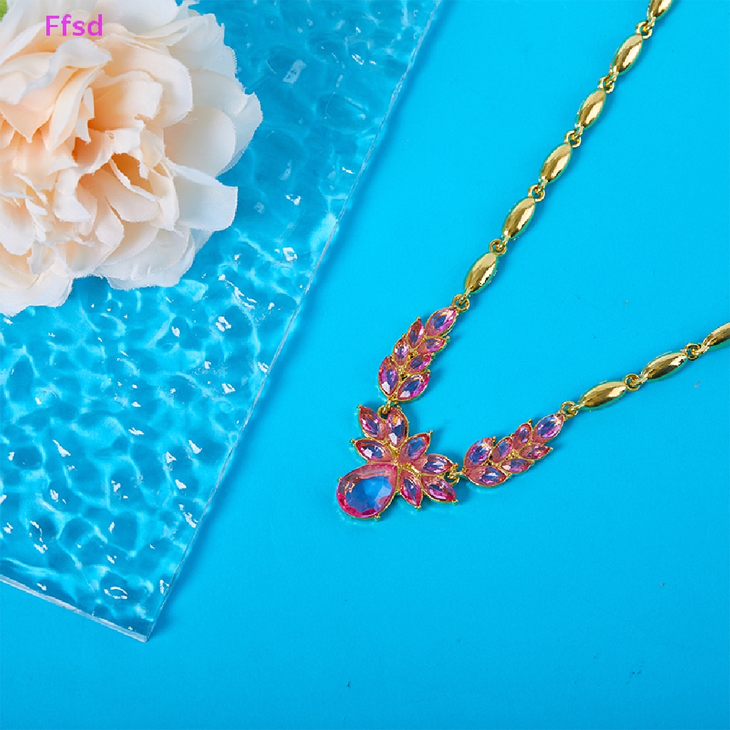 Bộ Trang Sức Vòng cổ + Bông Tai Hình Hoa Bằng Hợp Kim Acrylic Thời Trang Cho Nữ