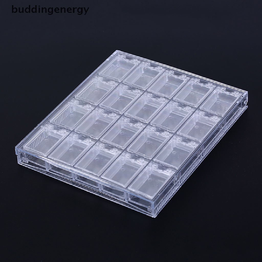 Khay 20 Ngăn Trong Suốt Trưng Bày Đá Đính Móng Tay Nghệ Thuật