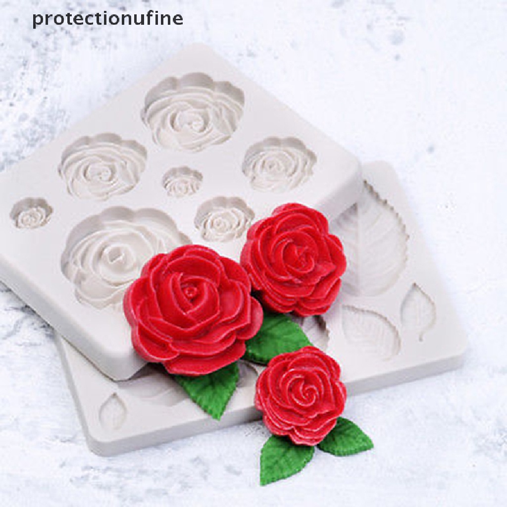 Khuôn Silicone Tạo Hình Hoa Hồng 3D Trang Trí Bánh Kem / Kẹo Đường PR3VN