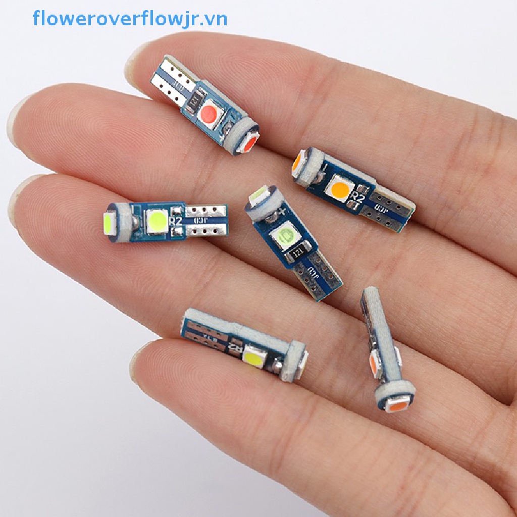 5 Bóng Đèn Led 12V T5 3030 Gắn Bảng Điều Khiển Xe Hơi