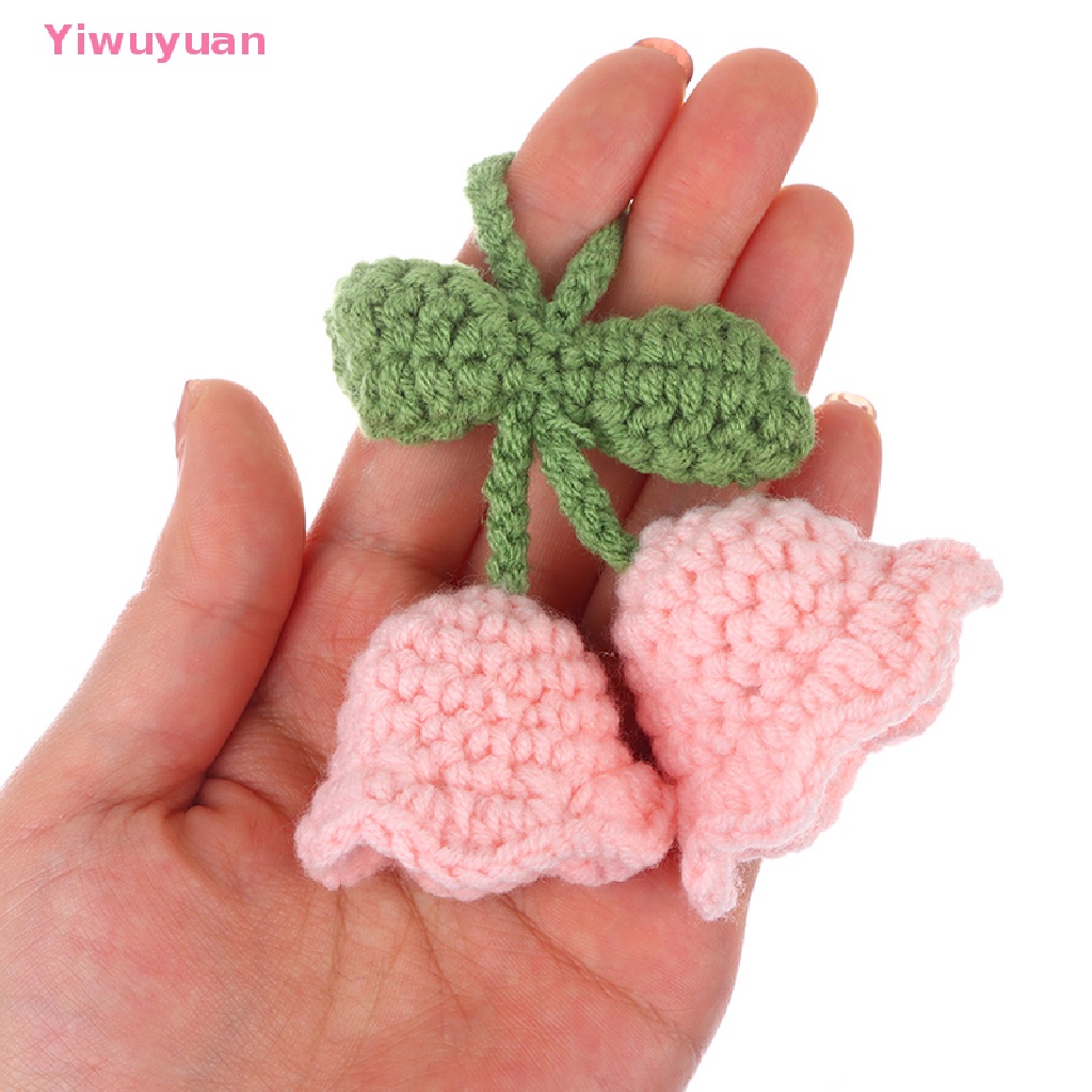 < Yiwuyuan > Móc Khóa Dệt Kim Thủ Công Hình Hoa Lá Cho Nữ