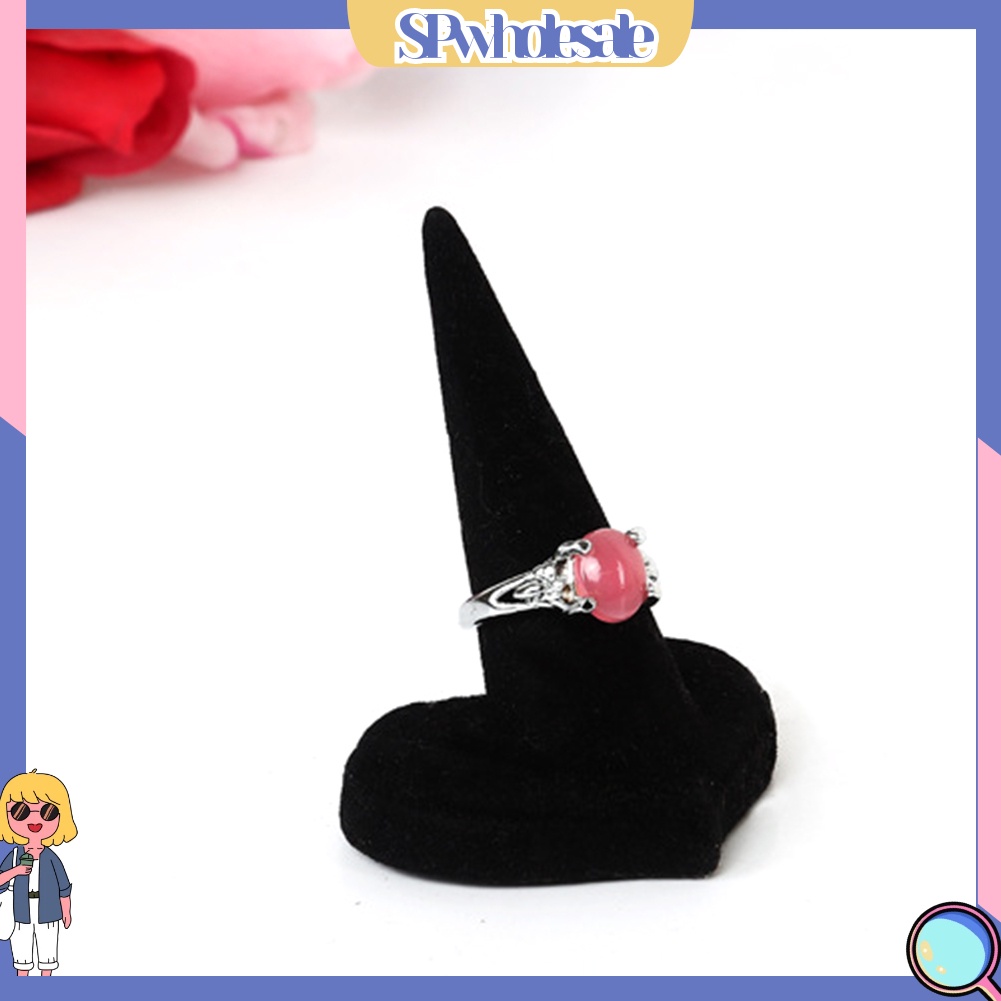 &lt;SPwholesale&gt; Giá Đỡ Trưng Bày Nhẫn Hình Nón Bằng Nhung &gt;