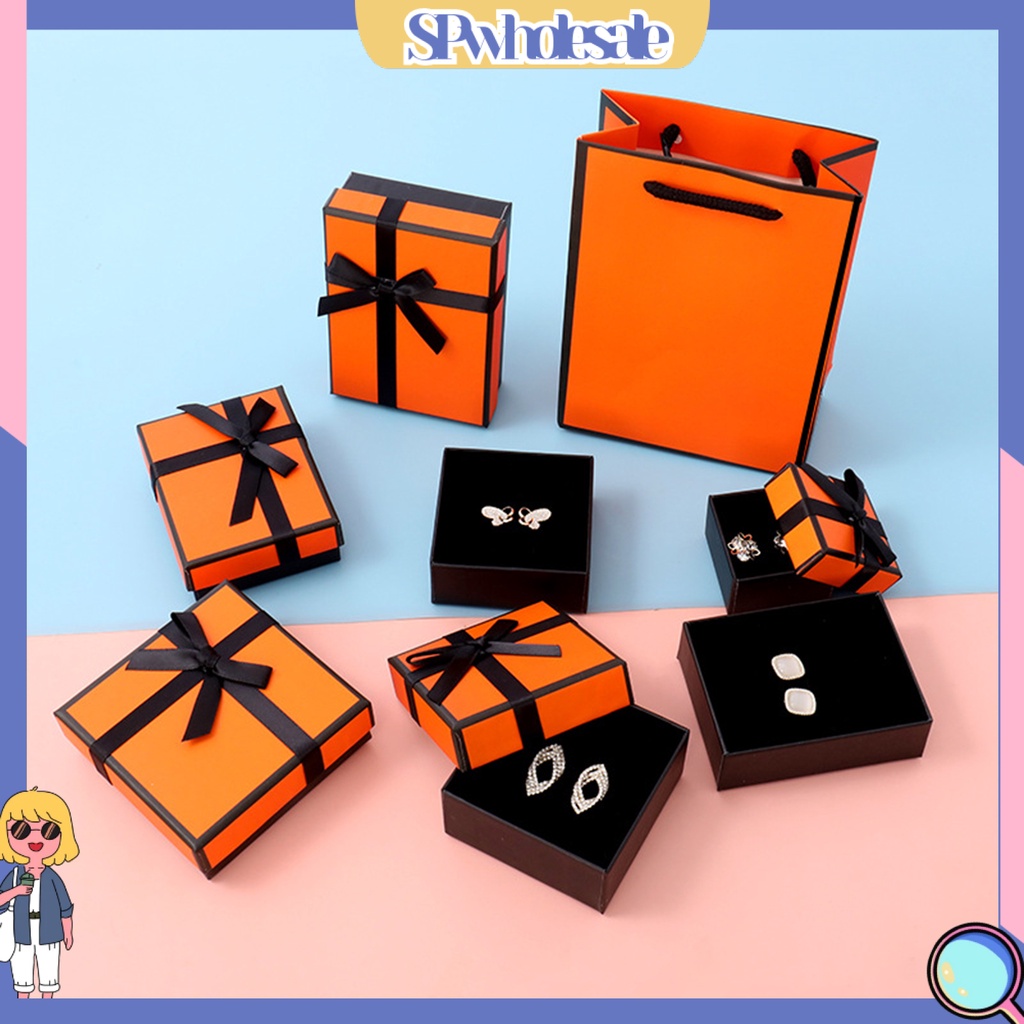 <SPwholesale> Hộp Đựng Trang Sức Thiết Kế Hình Nơ Bằng Giấy Dùng Làm Quà Tặng / Trang Sức / Tiệc Cưới