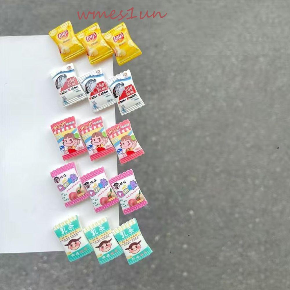 Kẹp Tóc Hình Kẹo Mút Thỏ Trắng Hoạt Hình WMES15H Bằng Nhựa Resin Phong Cách Hàn Quốc Cho Bé