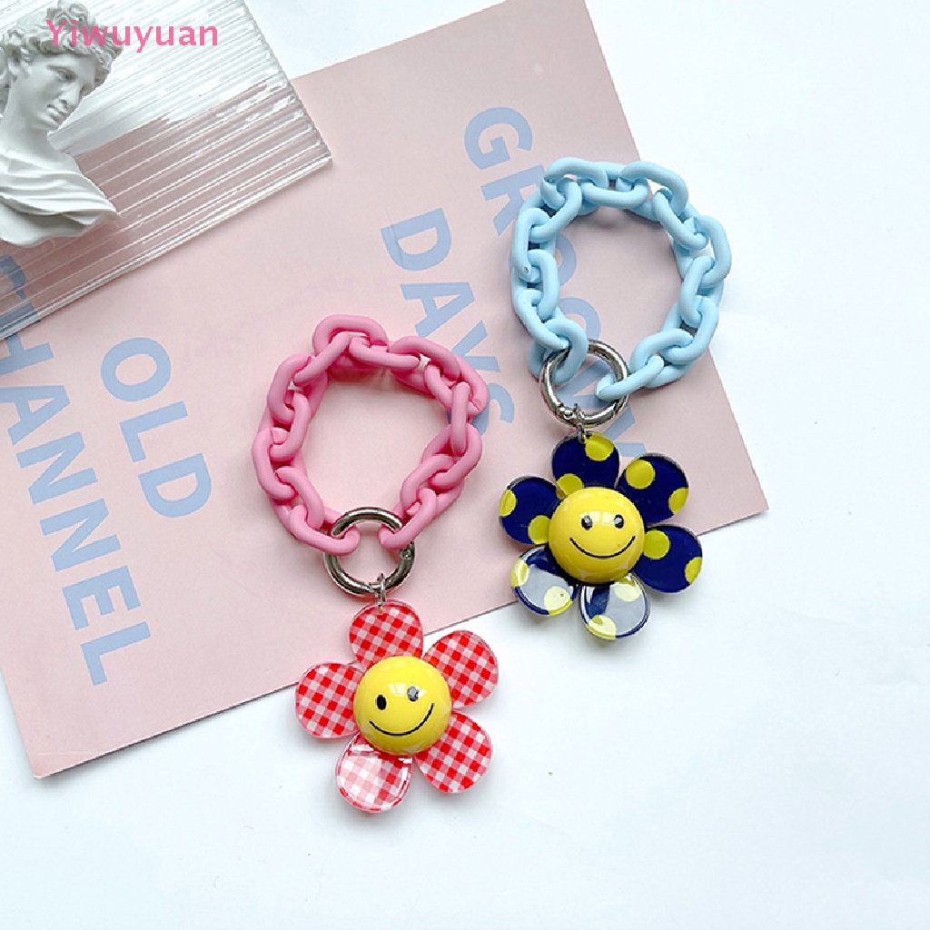 < Yiwuyuan > Móc Khóa Acrylic Hình Hoa Hướng Dương Dễ Thương Phụ Kiện Túi Xách Nữ Mới