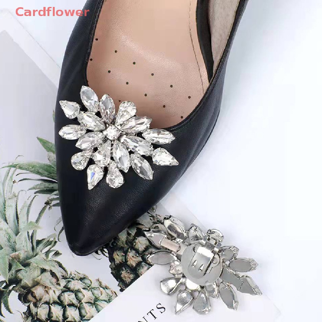 1 Phụ Kiện Kẹp Giày Cao Gót Đính Đá Cho Cô Dâu Ngày Cưới Mới