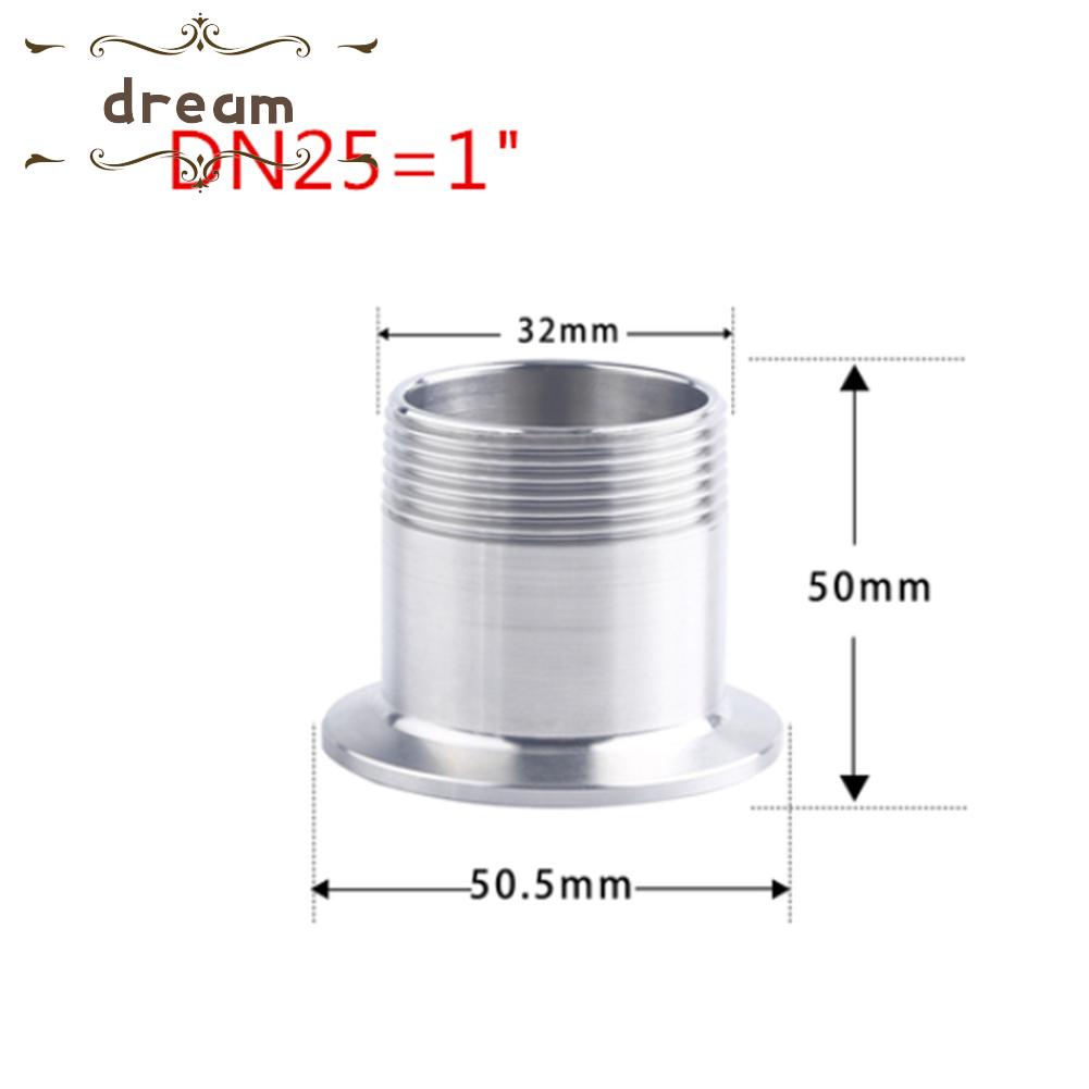 【DREAMLIFE】Stainless Steel Sanitary Male Threaded Ferrule Pipe Fitting Adapter DN8-DN100 AU