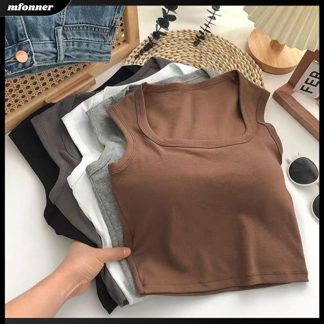 Áo Ngực Thể Thao Sát Nách Màu Trơn Thoáng Khí Gợi Cảm Cho Nữ