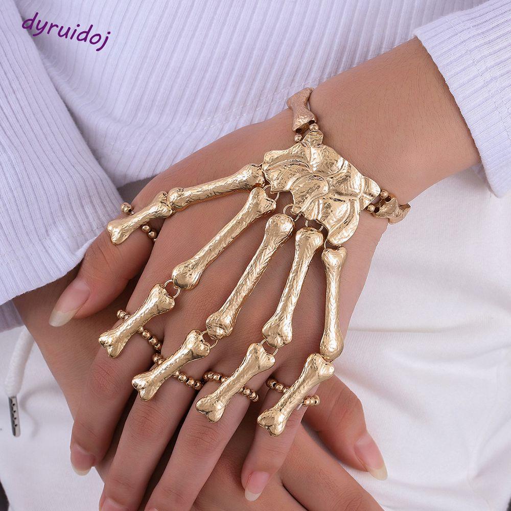 Vòng Tay DYRUIDOJ1 Co Giãn Mặt Hình Bộ Xương Bàn Chân Đầu Lâu Hợp Thời Trang Cho Nam Và Nữ