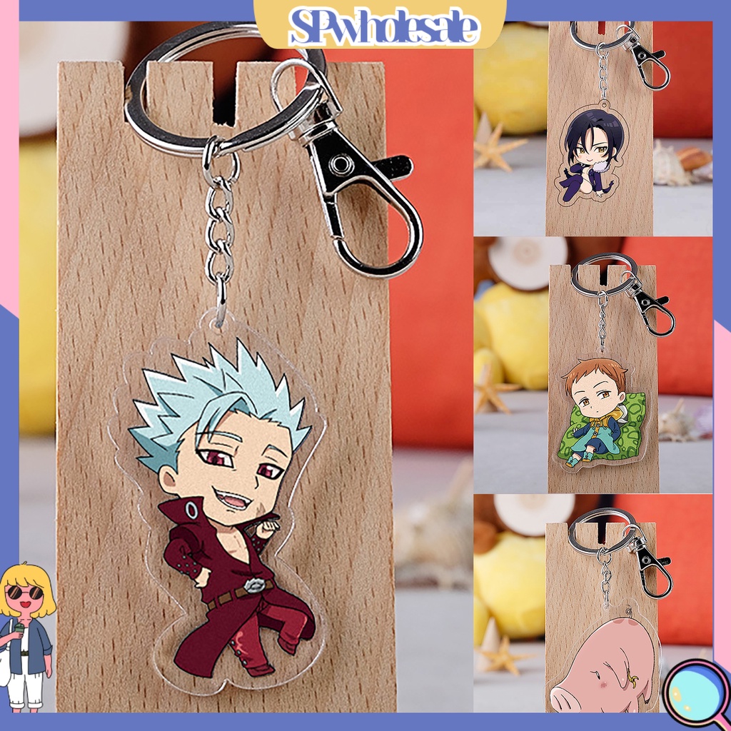 <SPwholesale> Móc Khóa Acrylic Hai Mặt Họa Tiết Anime Thu Nhỏ Dành Cho Trẻ Em