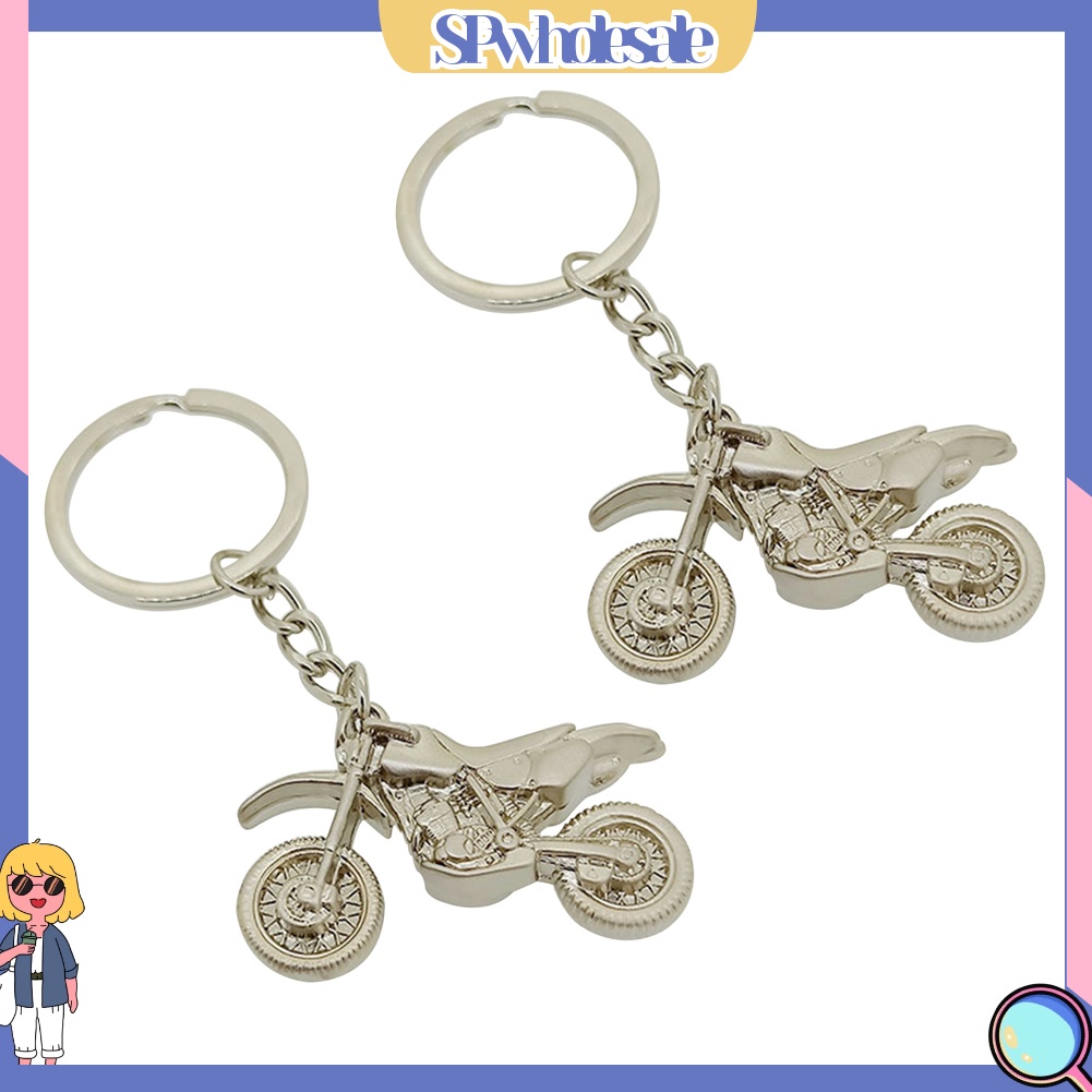 <SPwholesale> Bộ 2 Móc Khóa Hợp Kim Hình Xe Mô Tô