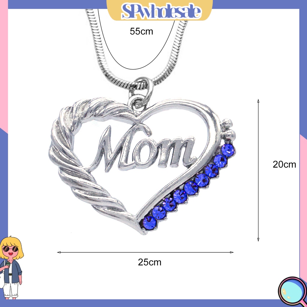 <SPwholesale> Vòng Cổ Mặt Khoét Rỗng Hình Trái Tim Sáng Tạo Trang Trí Cổ Chống Mài Mòn Dành Cho Mẹ