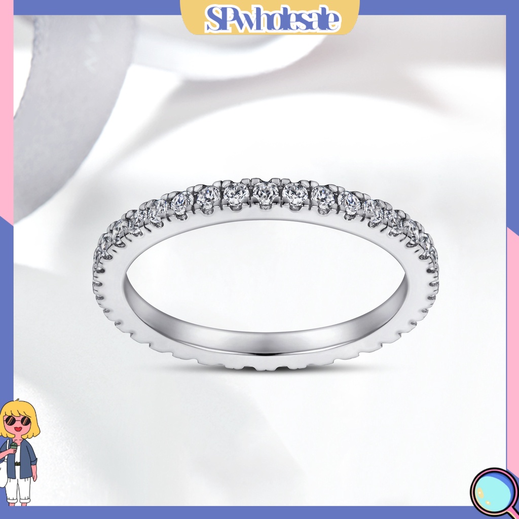 Nhẫn Nữ Tạo Hiệu Ứng Mạ Bạc Phong Cách Hiện Đại