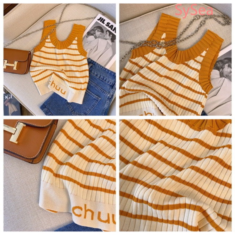 Áo Hai Dây Họa Tiết Kẻ Sọc Thời Trang Mùa Hè Cho Nữ