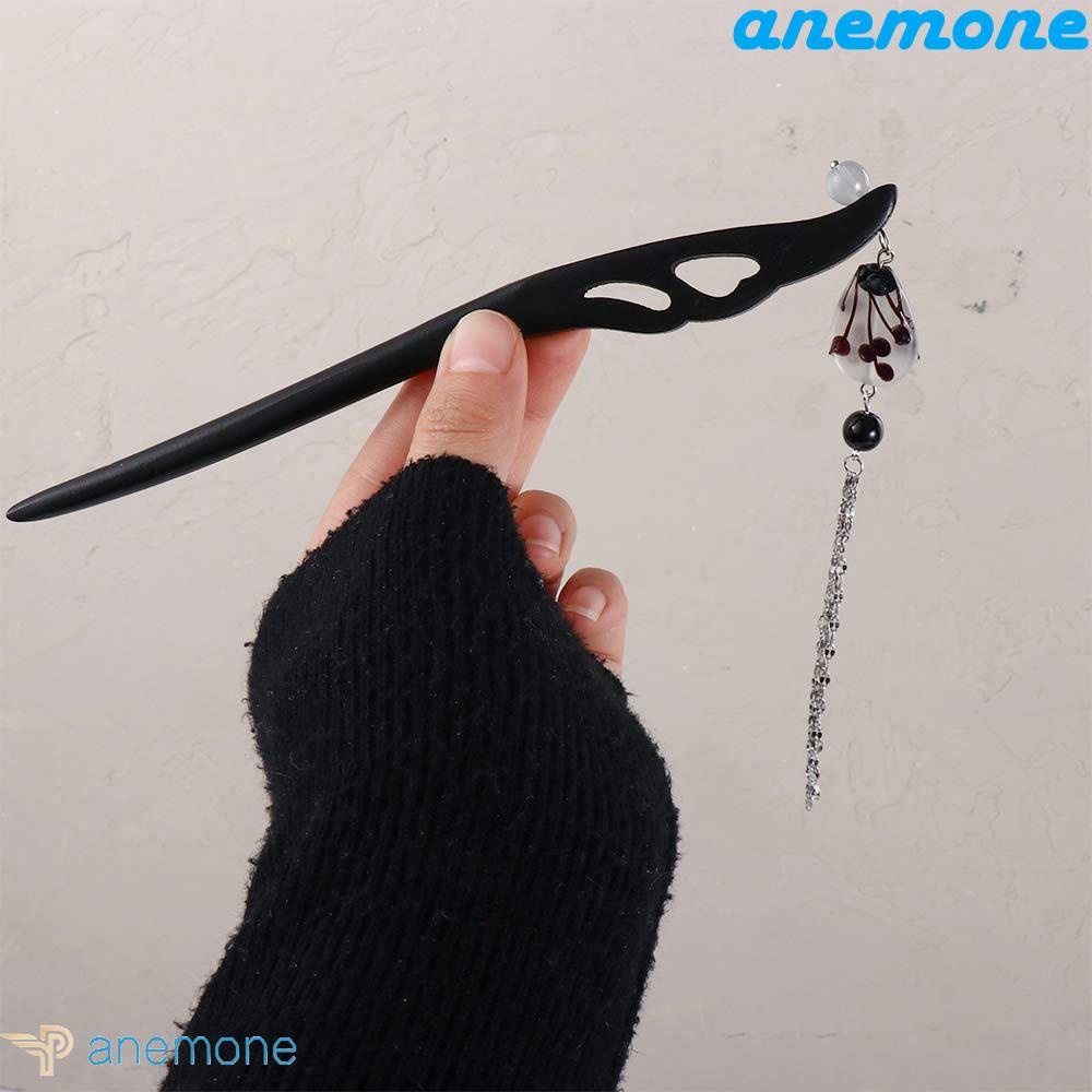 Trâm Cài Tóc Bằng Gỗ Phối Tua Rua Phong Cách Trung Hoa Cổ Điển Cho Nữ