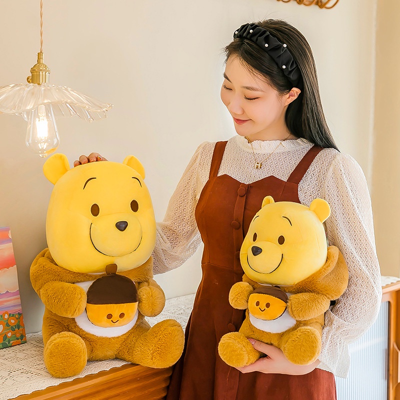 Gấu Pooh Nhồi Bông Thiết Kế Dễ Thương Xinh Xắn