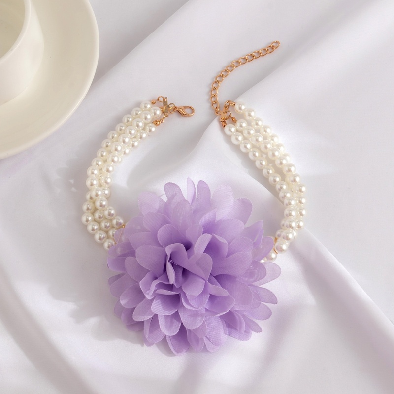 Vòng Cổ Choker Nhiều Lớp Đính Hoa Và Ngọc Trai Phong Cách Cổ Điển Cho Nữ