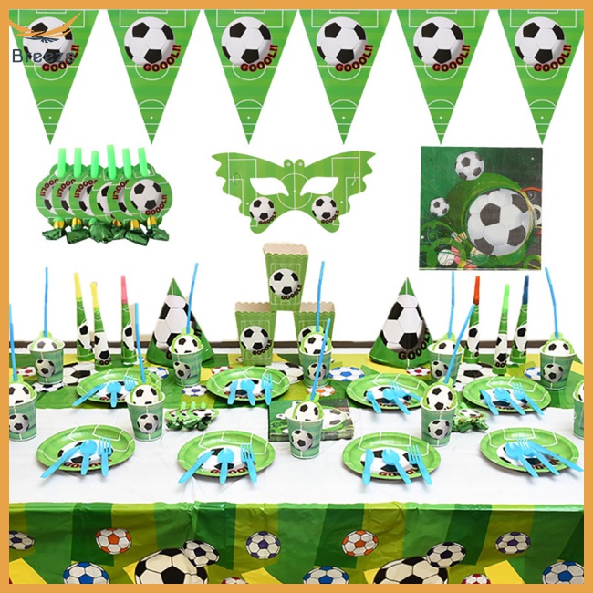 Bộ Đĩa Ăn Họa Tiết Bóng Đá Hoạt Hình Dùng Làm Quà Tặng Cho Bé