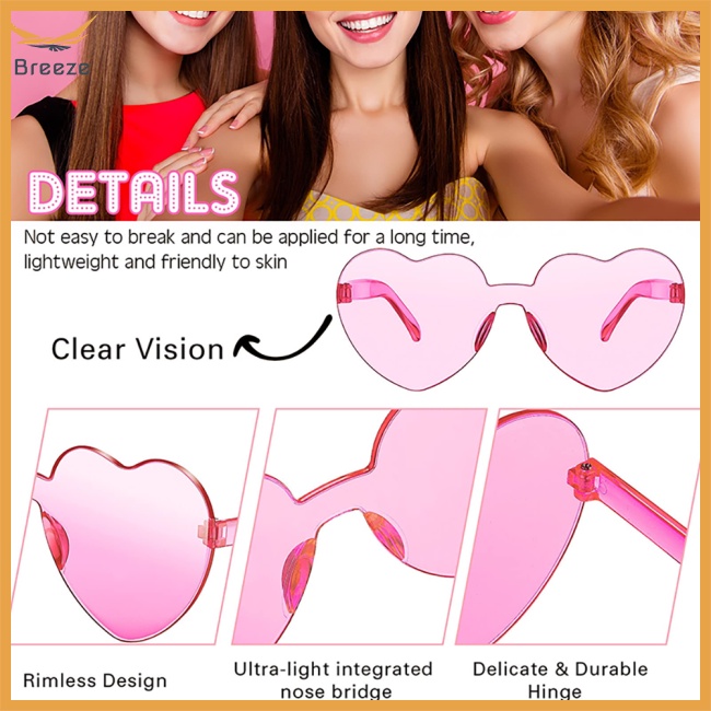 Set 12 Kính Mát Gọng Trái Tim Nhiều Màu Sắc Dùng Để Hóa Trang Tiệc Sinh Nhật Cho Bé Trai