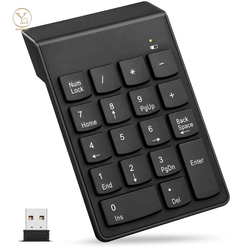 Bàn Phím Số Không Dây 18 Phím Số 2.4G Mini USB Dành Cho Laptop / Máy Tính Để Bàn