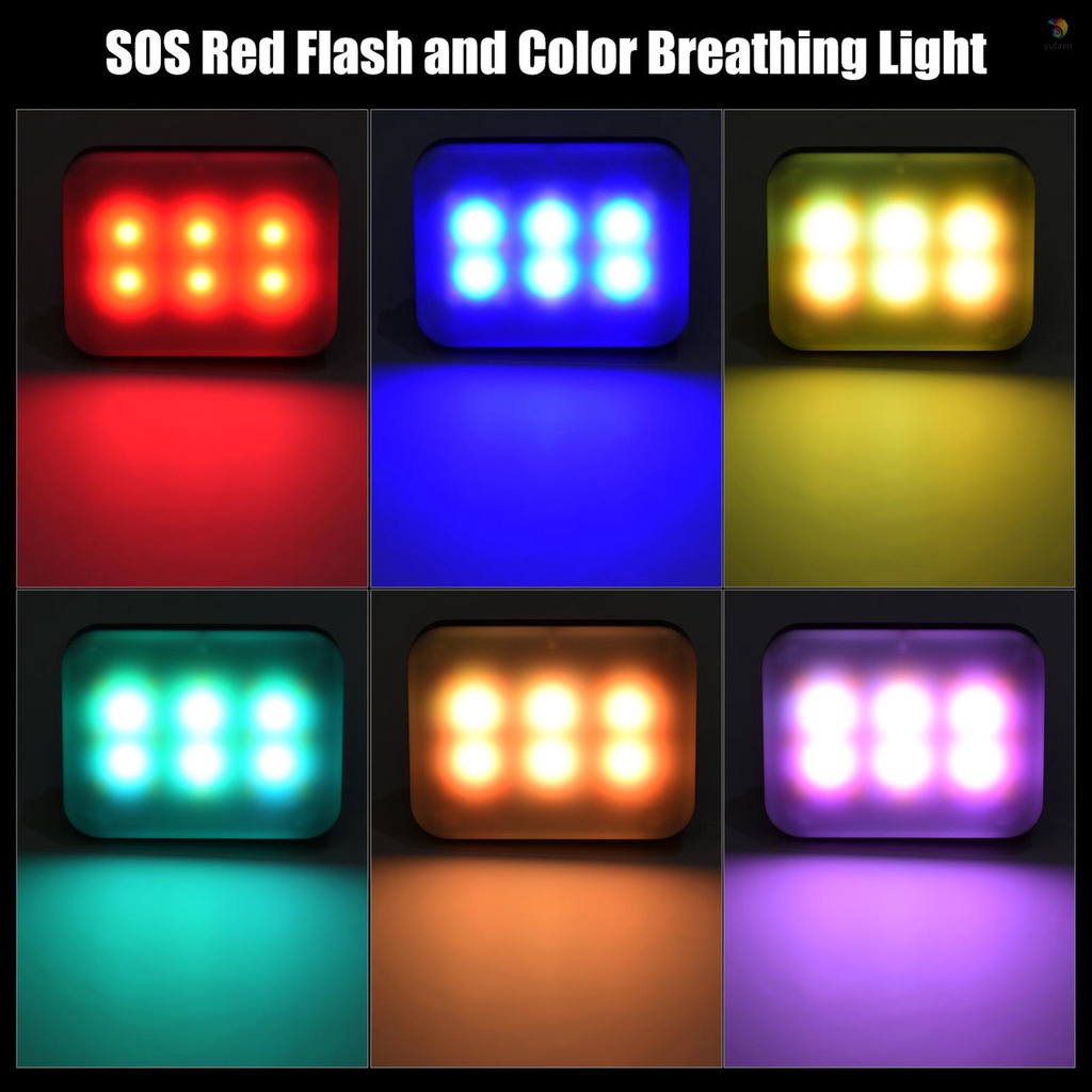 Đèn LED Trợ Sáng Đa Năng Andoer LY-01 RGB 3200K-6500K Tích Hợp Pin Đen