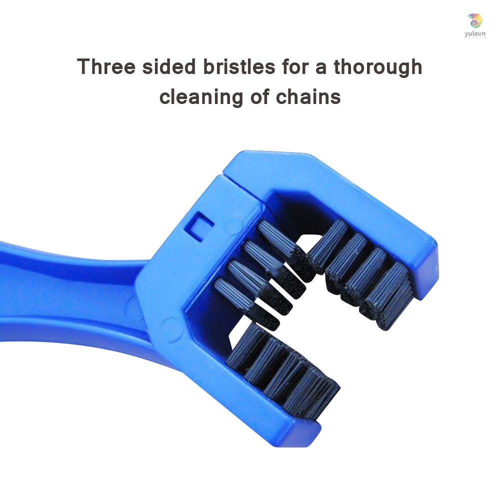 Bàn Chải Hai Đầu Bằng Nhựa PVC Gắn Dây Xích Xe Đạp Tiện Dụng