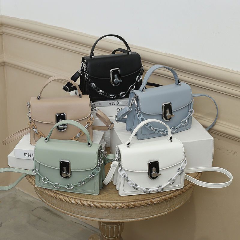 Túi Mới Dây Chuyền Thời Trang Nữ Hợp Thời Trang Phiên Bản Hàn Quốc Túi Messenger Túi Vuông