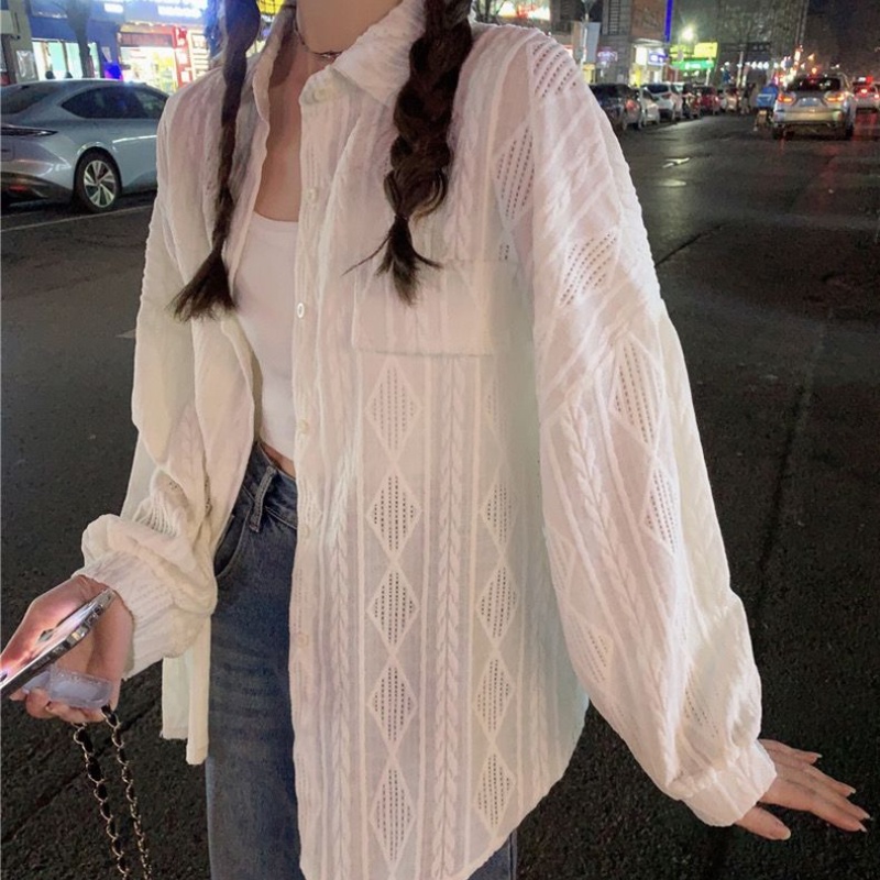 COZOK Áo Sơ Mi Dài Tay Họa Tiết Hoa Thời Trang Cho Nữ