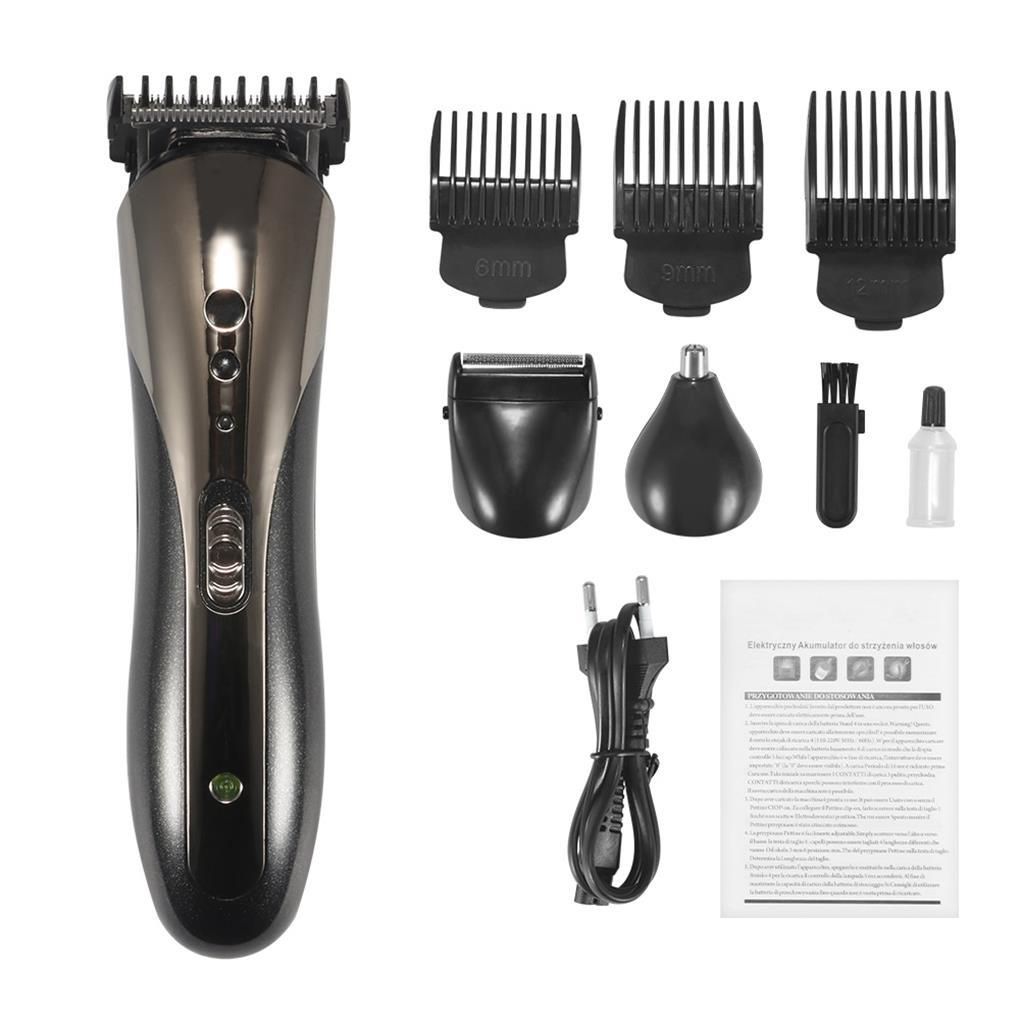 Bộ Tông Đơ Cắt Tóc Đa Năng 3 Trong 1 Bằng Thép Carbon Sạc USB