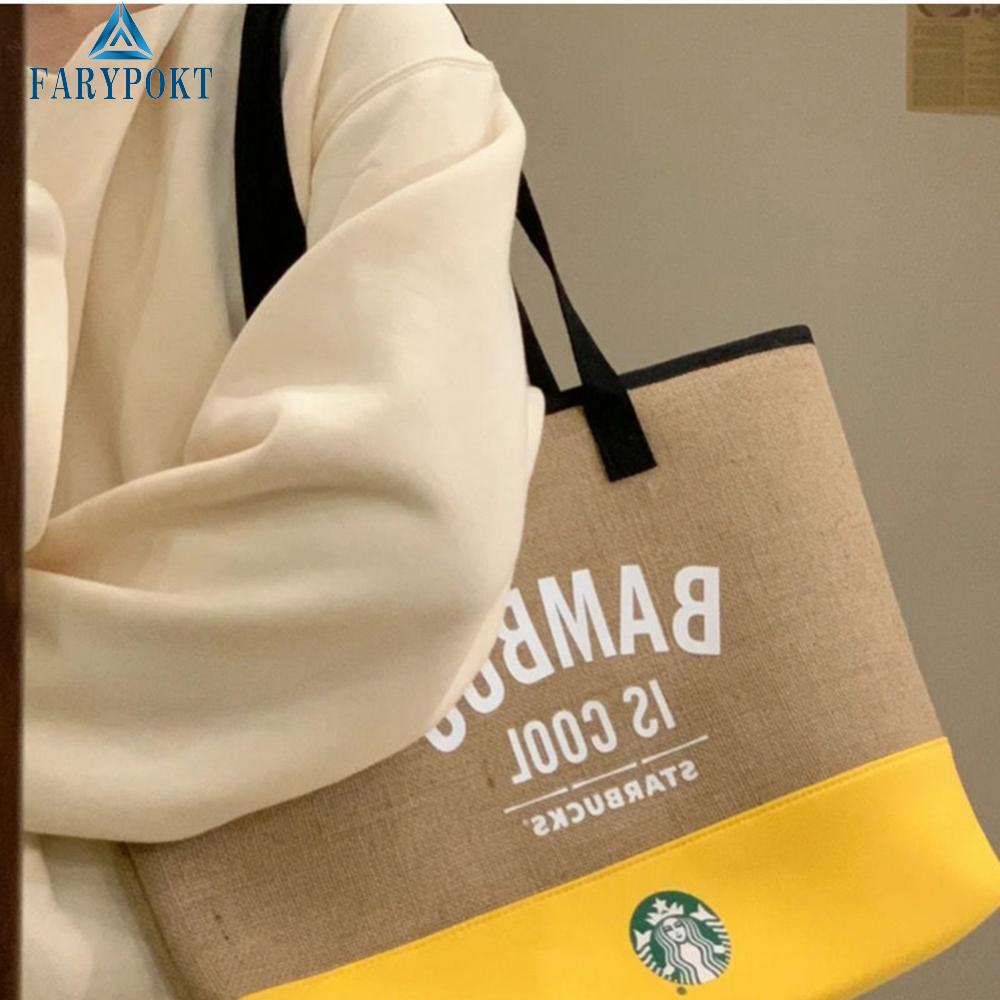 Túi Xách Tay In Hình Starbucks Độc Đáo
