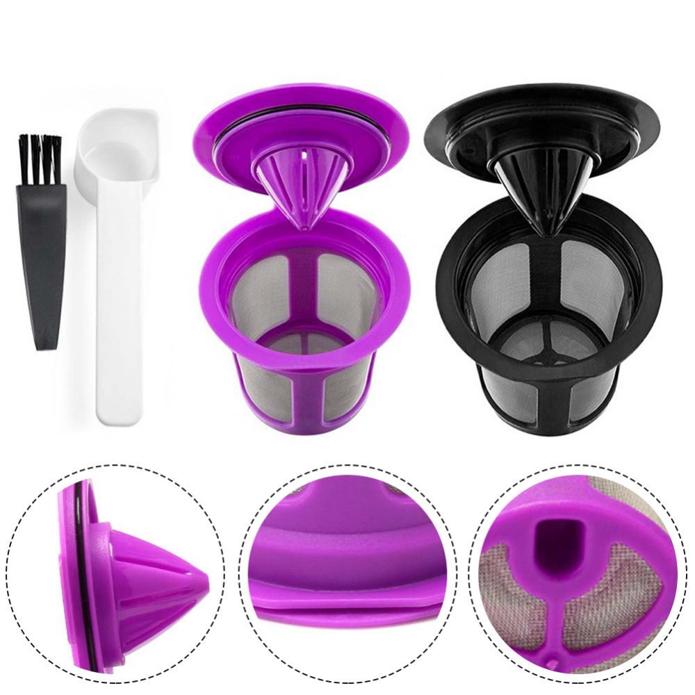 Set 2 Bộ Ấm Pha Cà Phê Dùng Một Lần Có Thể Tái Sử Dụng Cho Keurig 20 10