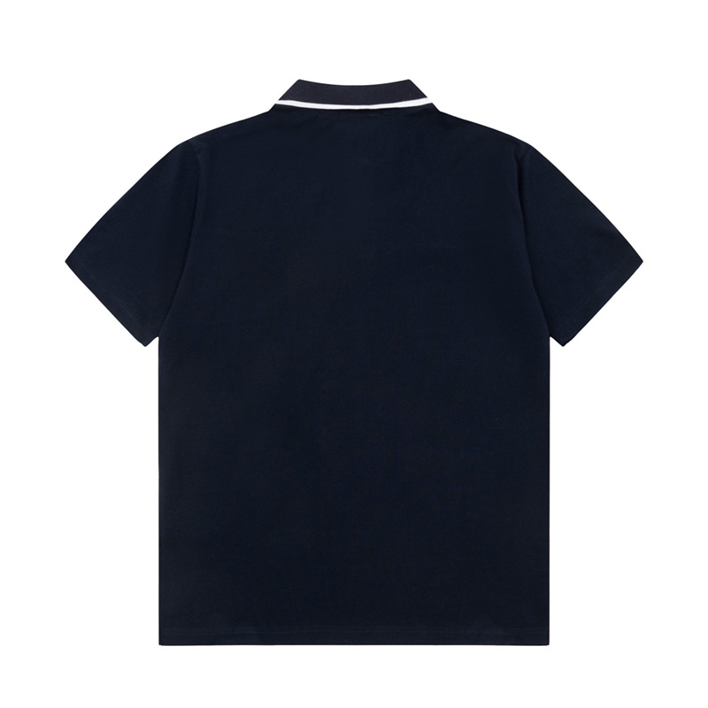 Bán Chạy Nhất Áo polo Cotton Dệt Tay Ngắn Cổ Bẻ Phối Túi Màu Tương Phản Kích Thước Lớn Unisex