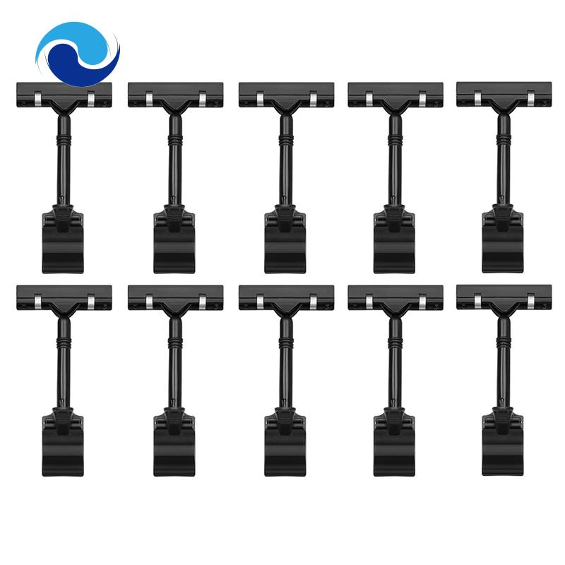 Set 10 Giá Đỡ Biển Báo Hai Đầu Dạng Kẹp Bằng Nhựa Có Thể Điều Chỉnh Đa Ứng Dụng