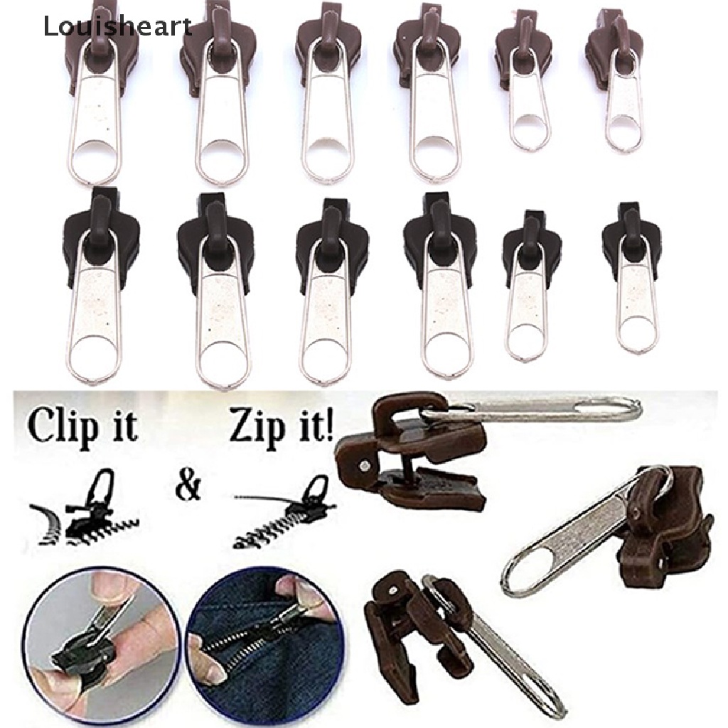 Bộ 12 Thanh Trượt Thay Thế Cho Dây Kéo Xe Hơi Có 3 Kích Cỡ Khác Nhau Louisheart TFG