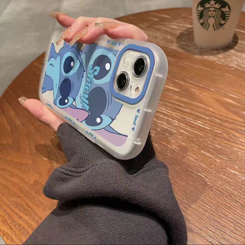 ✅Ốp Điện Thoại Trong Suốt Họa Tiết Stitch Dễ Thương Cho iPhone Xr 12 14713plus pro promax D0LB