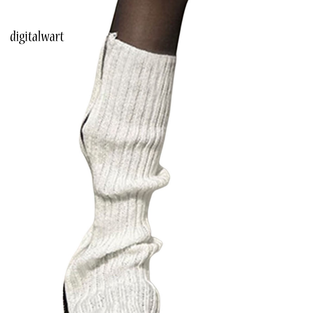 Kỹ Thuật Số| 1 Đôi Vớ Dệt Kim Giữ Ấm Chân Phối Khóa Kéo Phong Cách Nhật Bản Thời Trang Thu Đông Cho Nữ