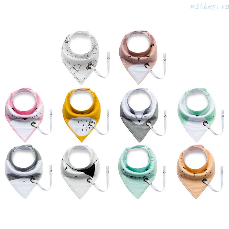 Yếm Tam Giác Hai Lớp Bằng Vải Cotton Mềm Cho Bé