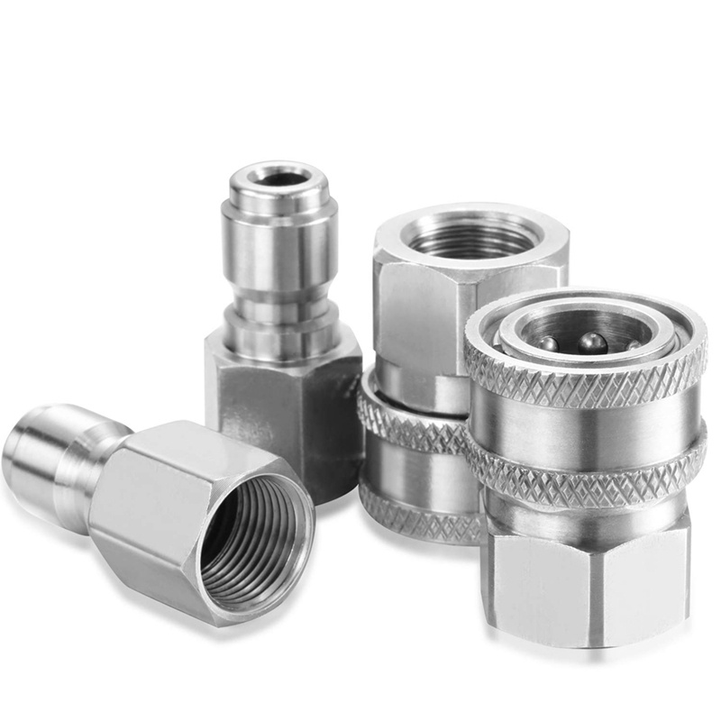 2 Bộ NPT) 3 '8 Inch Bộ kết nối nhanh nam và nữ bằng thép không gỉ Bộ điều hợp máy phun rửa áp lực ( Chủ đề bên trong