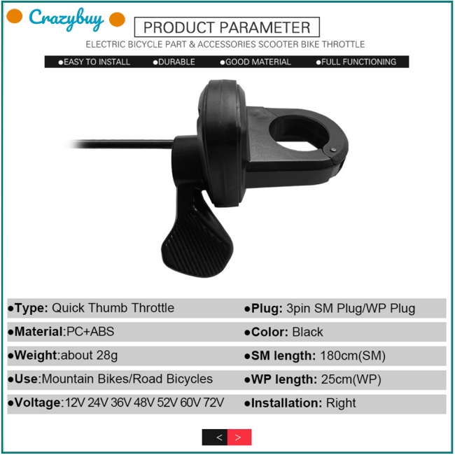 Cr Đầu Nối Tay Lái Xe Đạp Tt-008 12v-72v