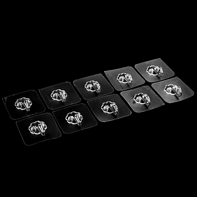 Bộ 10 Móc Treo Đồ Dán Tường Chịu Được Sức Nặng Không Trầy Chống Nước Chống Dầu Cho Nhà Bếp Phòng Tắm Phòng Ngủ Tủ Lạnh