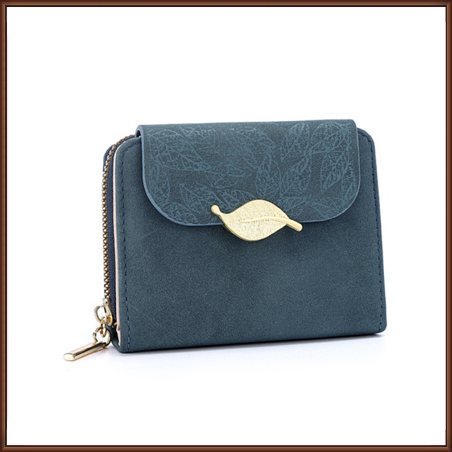 Ví Da Pu Dáng Ngắn Có Khóa Kéo In Họa Tiết Thời Trang Cho Nữ