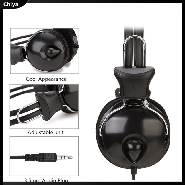 Tai Nghe Chụp Đầu Jack 3.5mm Có Thể Gập Lại Hifi Sy808 Cho Điện Thoại / Máy Tính Bảng