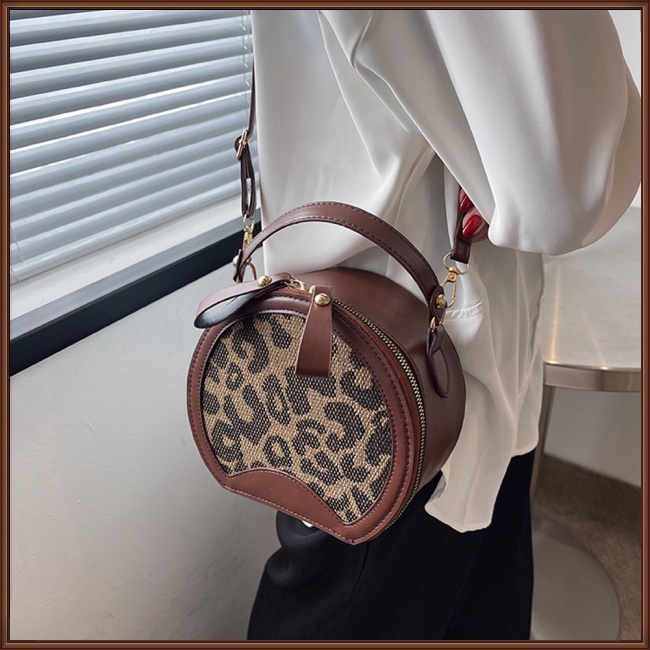 Túi Xách Đeo Vai Giả Da Khóa Nam Châm Hình Tròn Sọc Ca Rô Thời Trang Nữ Sành Điệu