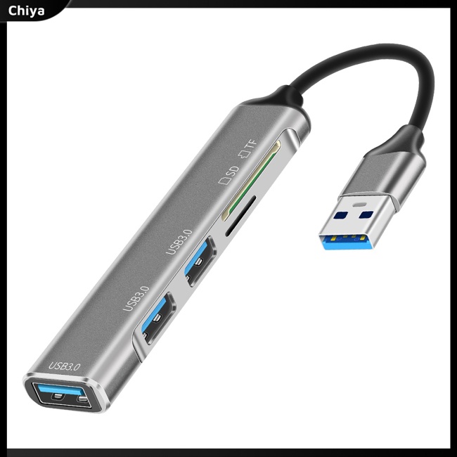 Bộ Chia Cổng Usb 3.0 5 Trong 1 Đầu Đọc Thẻ Nhớ Tf Cho Chuột Máy Tính