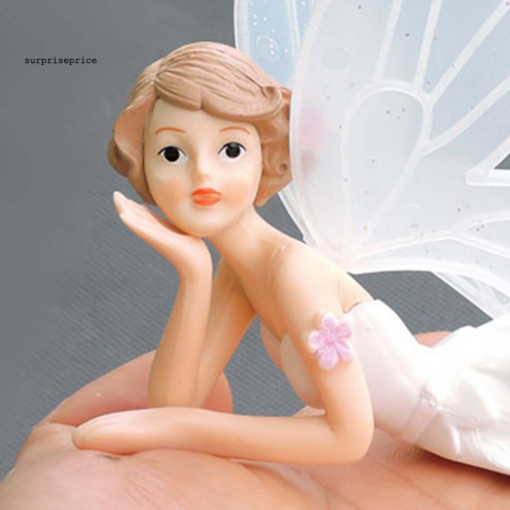 Set 3 Que Cắm Trang Trí Bánh Kem Hình Thiên Thần Bằng PVC Dễ Thương