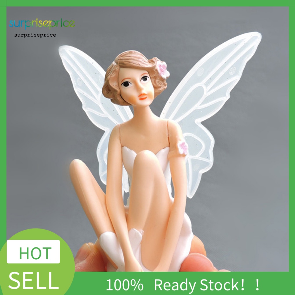 Set 3 Que Cắm Trang Trí Bánh Kem Hình Thiên Thần Bằng PVC Dễ Thương