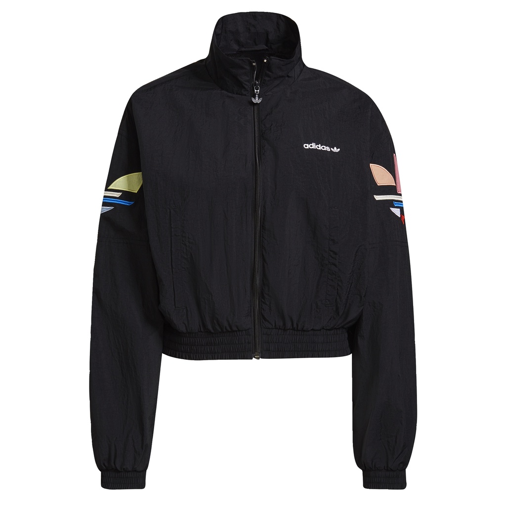 adidas Phong cách sống Track Top Cắt Mảnh Adicolor Nữ Đen H22866