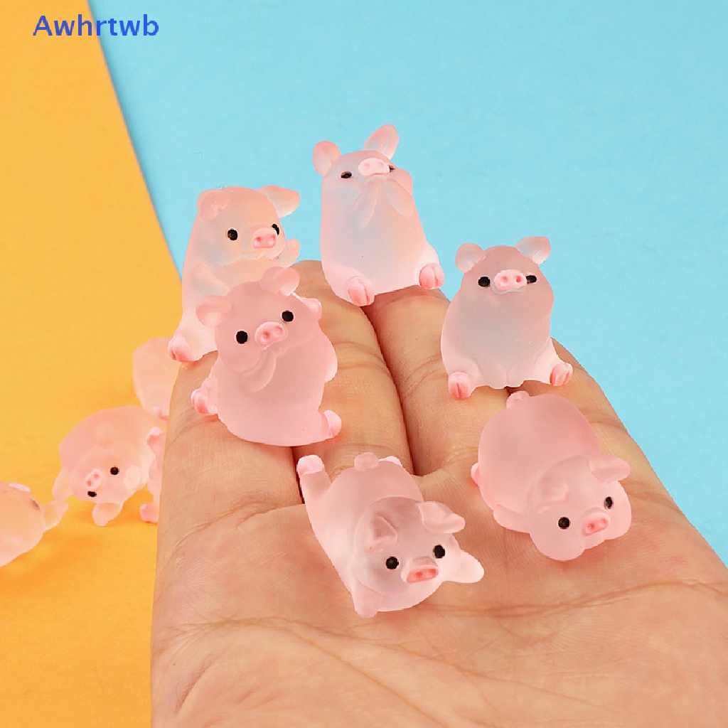 Set 5 Chú Heo Hồng Tập Yoga Bằng Nhựa Resin Dễ Thương Mới